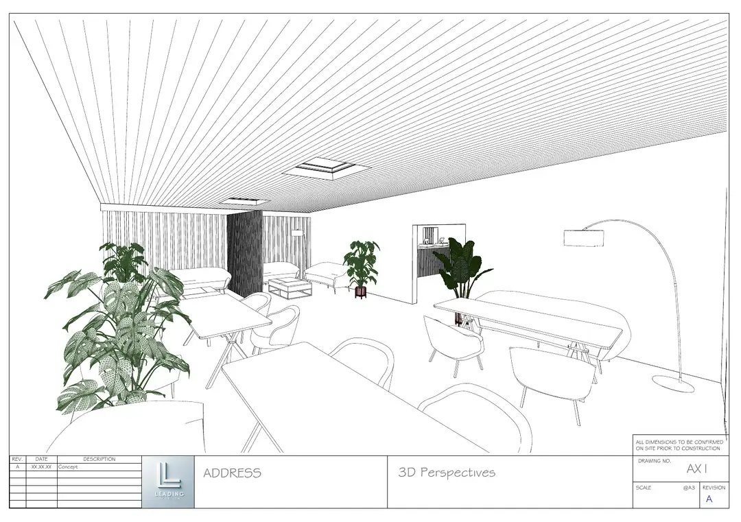 Narara Cafe, concept drawing