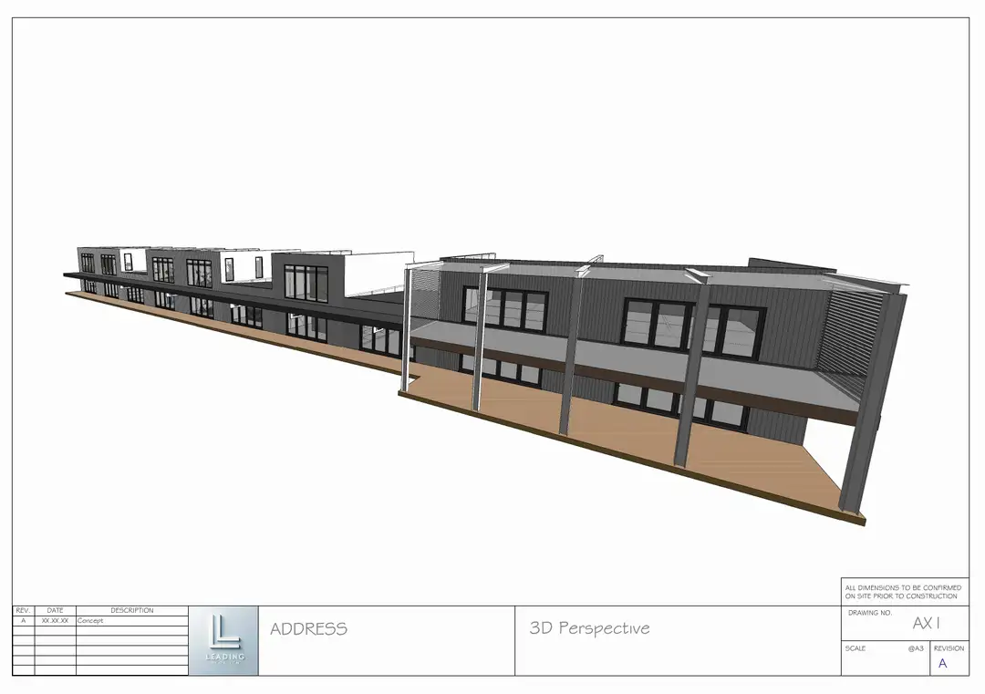 Shopping Strip, concept drawing