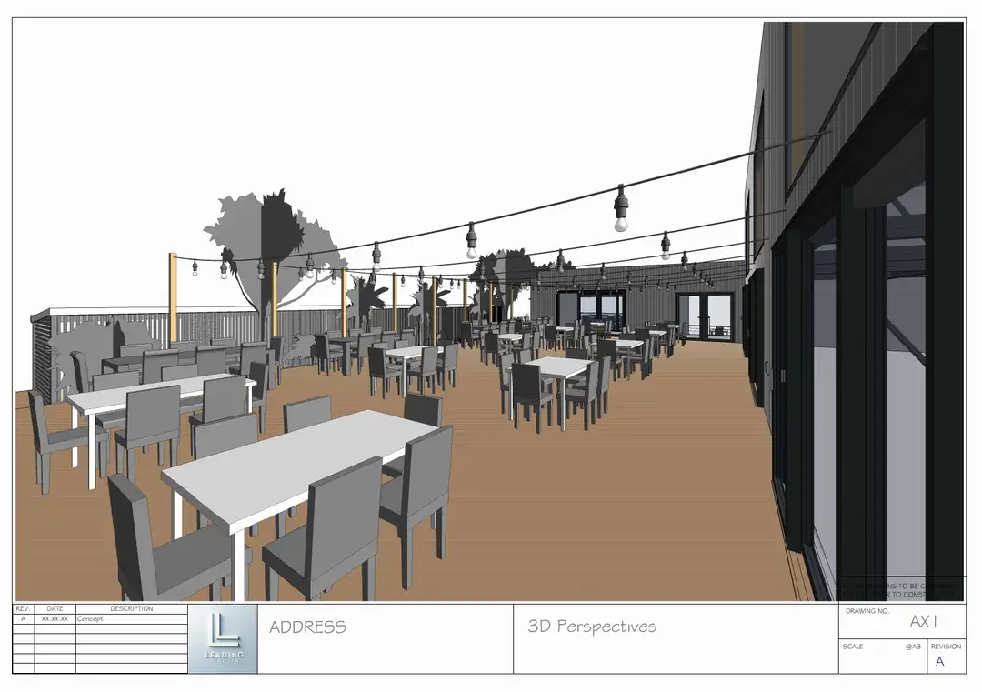 Eastern Waya Restaurant, concept drawing