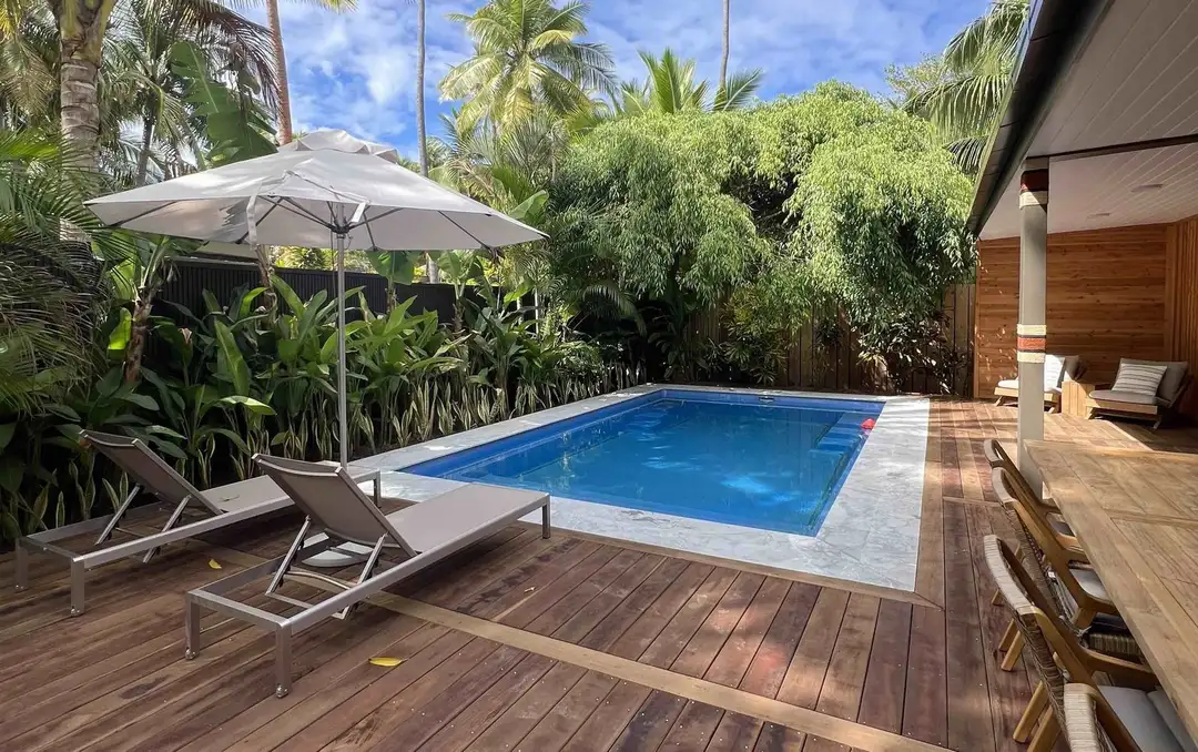 Private pool and deck at a Paradise Cove villa